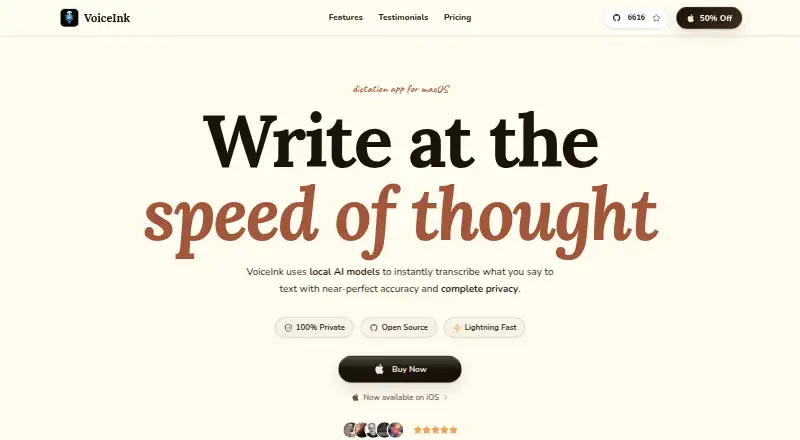 VoiceInk's website