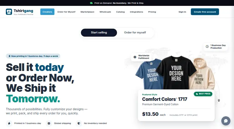 Tshirtgang's website