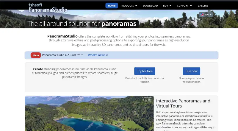 PanoramaStudio's website