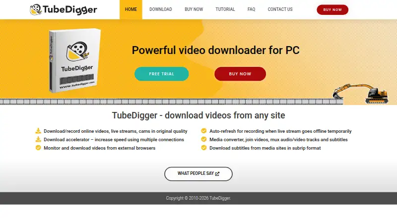 TubeDigger's website