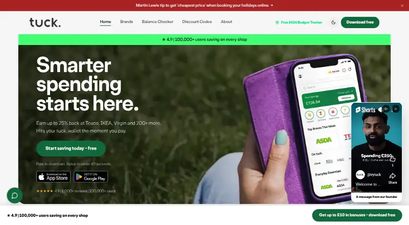 tuck.'s website