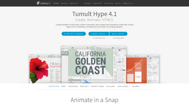 The Tumult Hype homepage