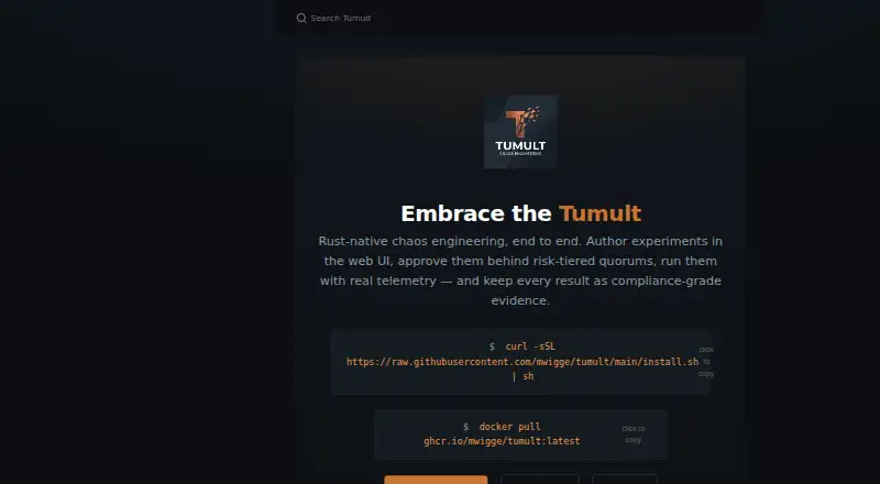 Tumult's website