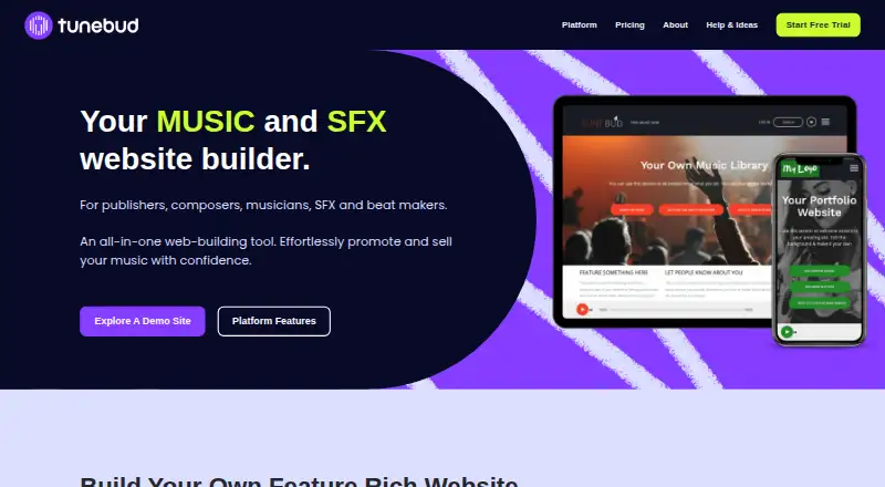 Tunebud's website