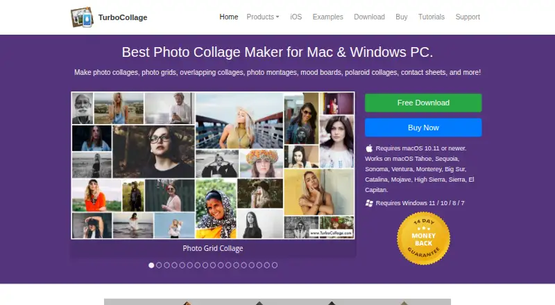 The TurboCollage homepage