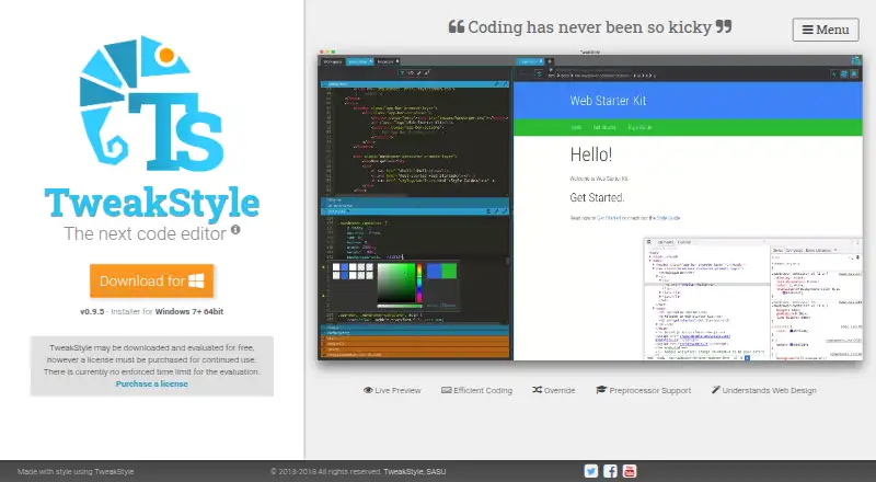 The TweakStyle homepage
