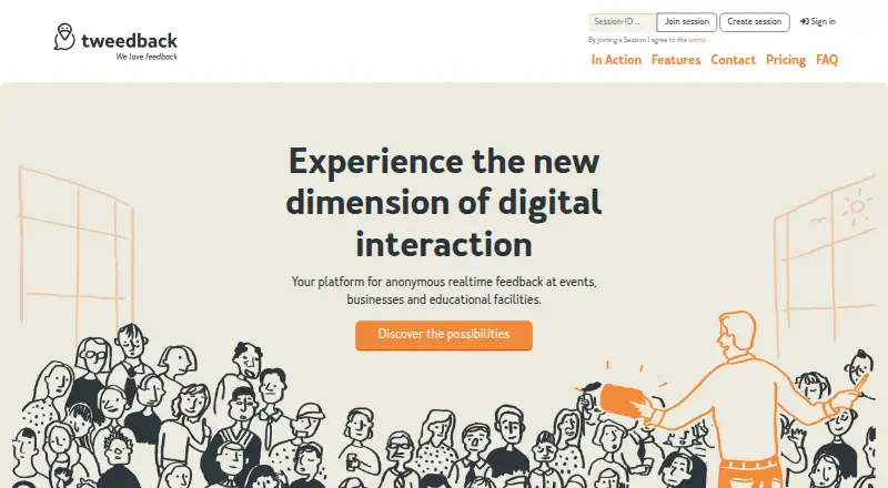 Tweedback's website