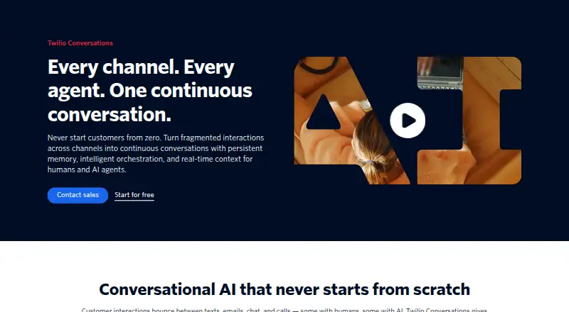 Twilio Conversations's website