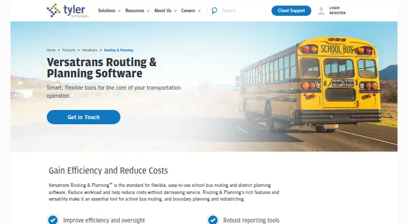 Versatrans Routing & Planning's website