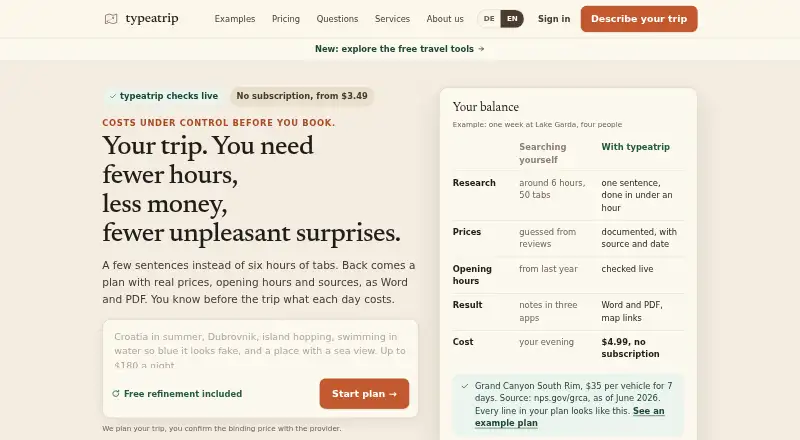 typeatrip's website