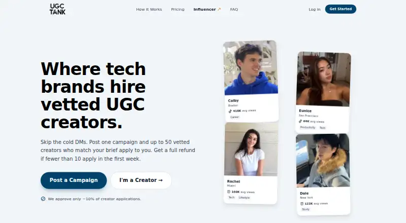 UGC Tank's website
