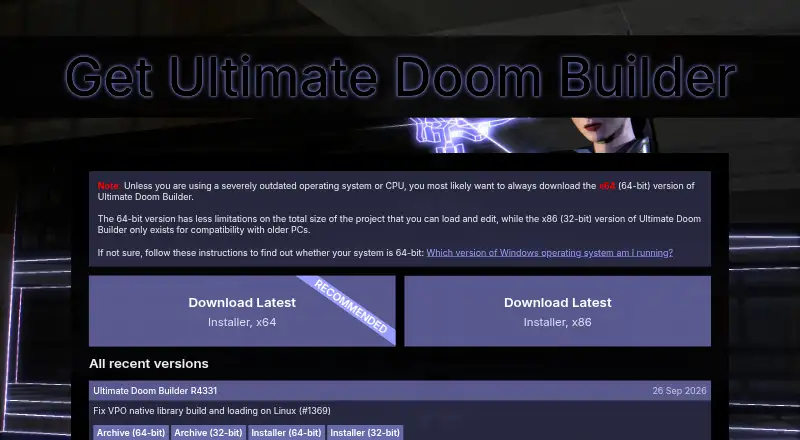 Ultimate Doom Builder's website