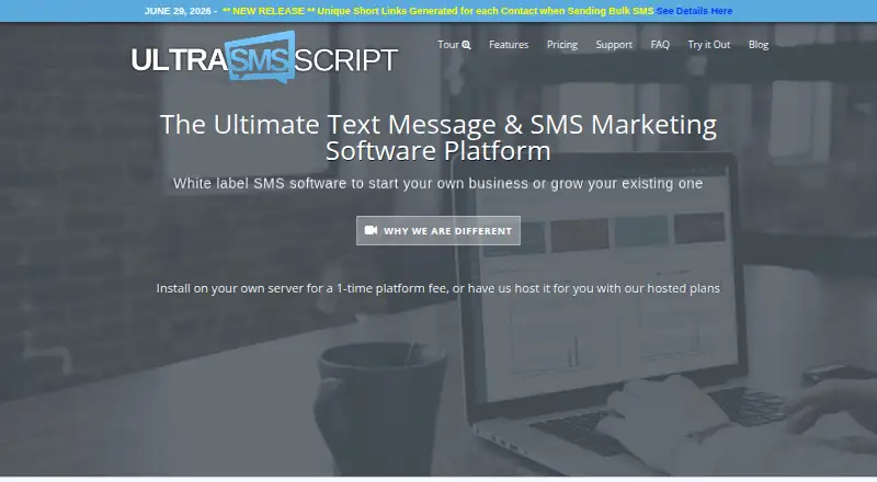 The UltraSMSScript homepage