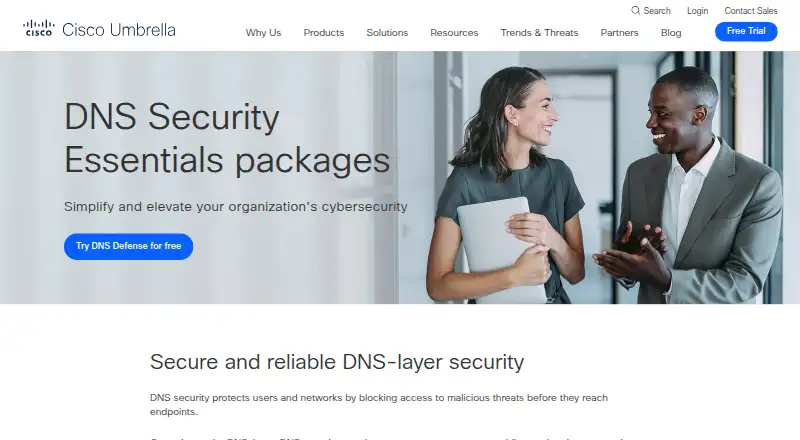 Cisco Umbrella's website