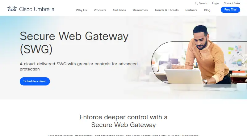Cisco Secure Web Gateway's website