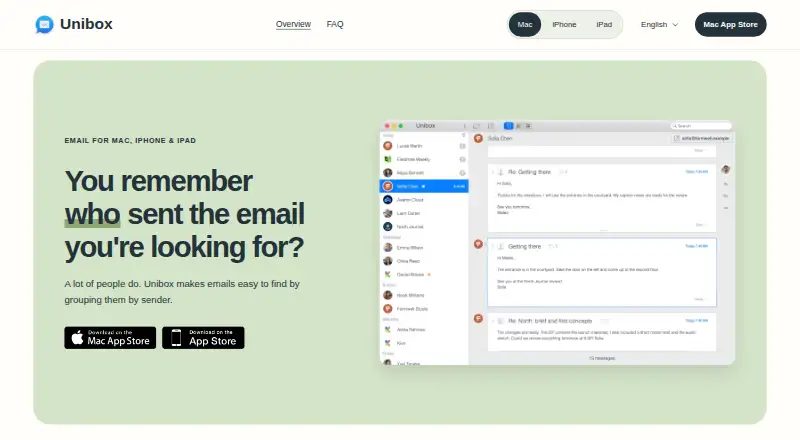 Unibox's website