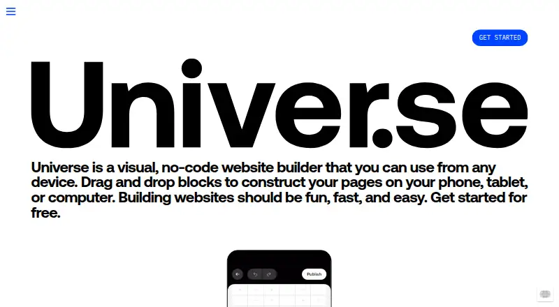 Universe's website