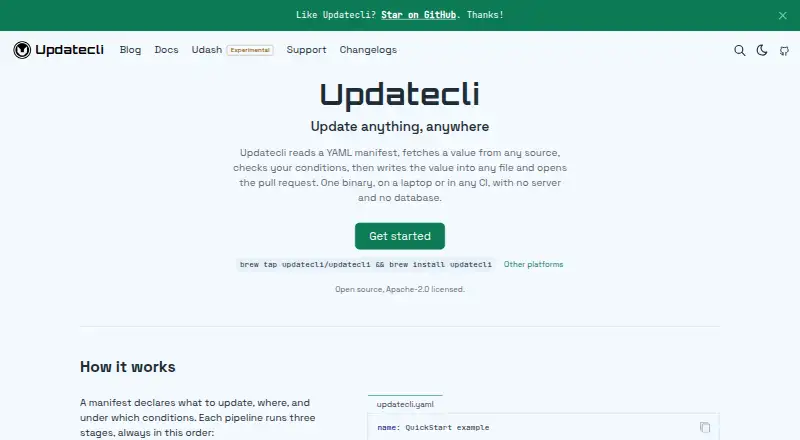 The Updatecli homepage