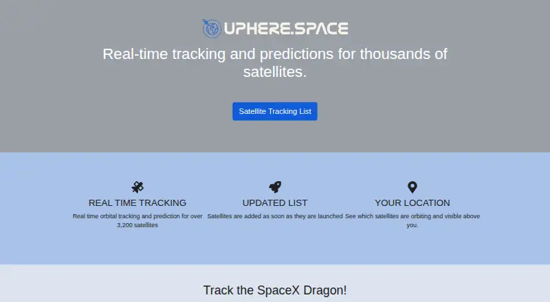 Uphere.space's website