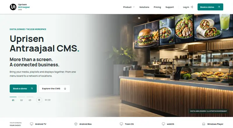Uprisen Antraajaal CMS's website