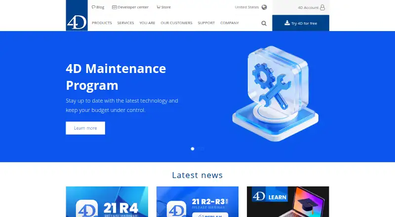 The 4D homepage