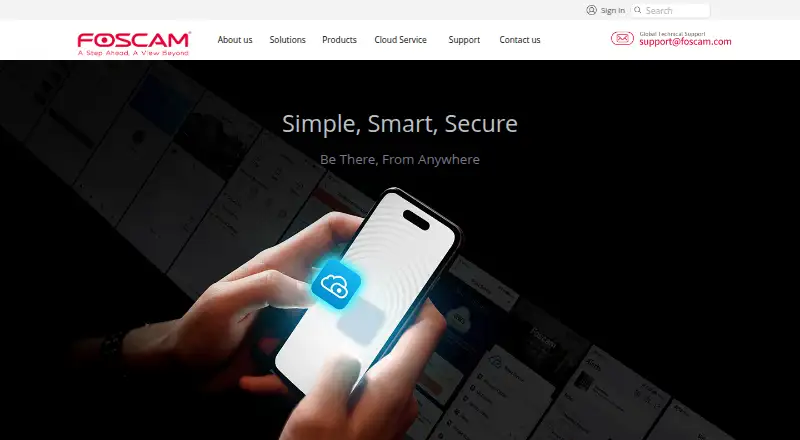 Foscam App's website
