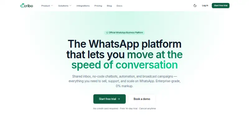 The Cribo homepage