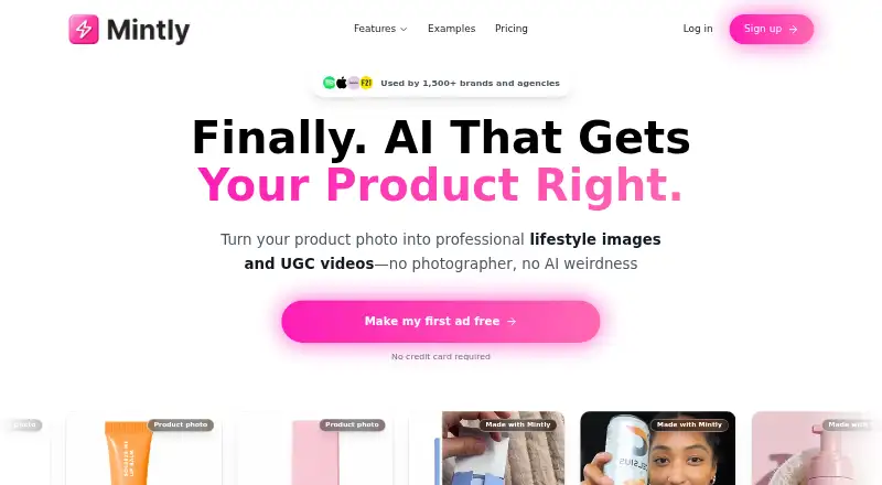 The Mintly homepage