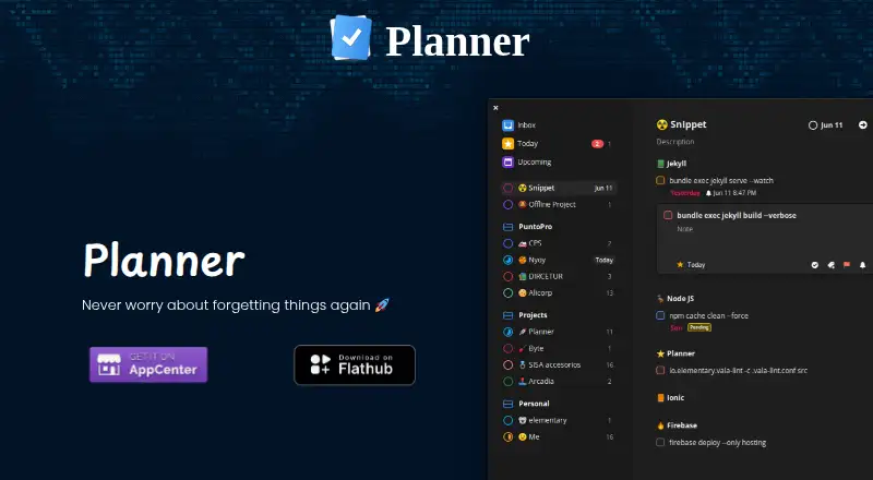 Planner's website