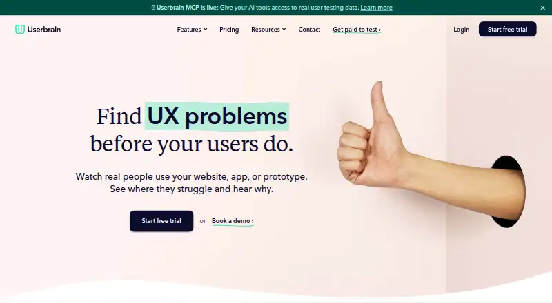 Userbrain's website