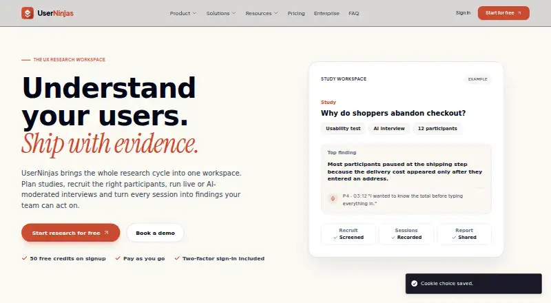 UserNinjas's website