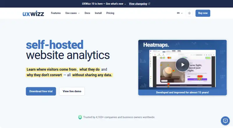 The UXWizz homepage