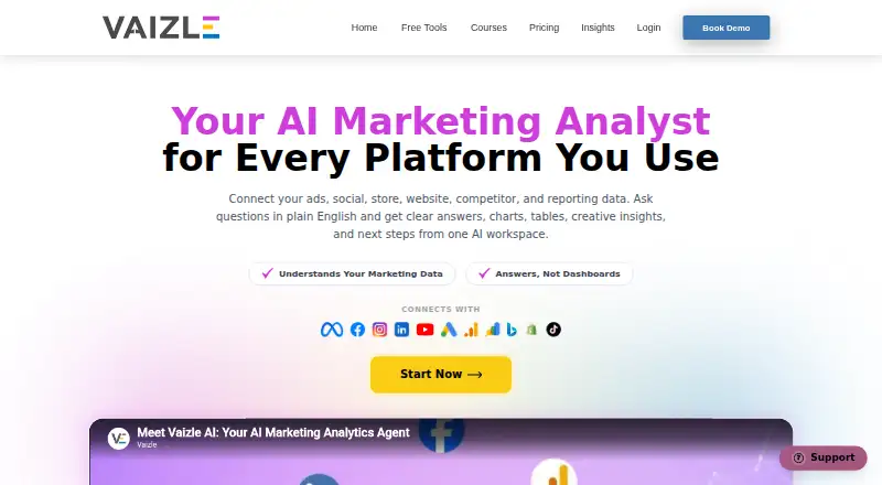 The Vaizle homepage