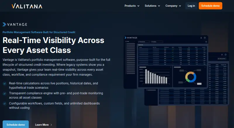 Valitana Vantage's website