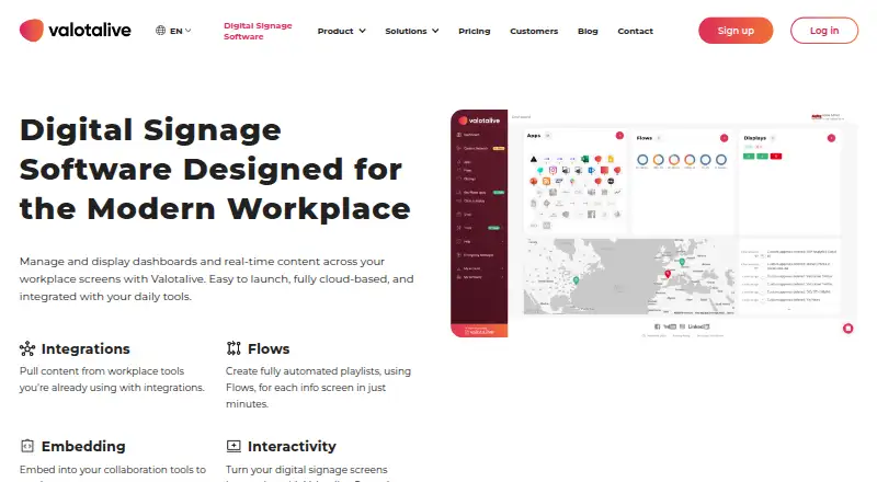 Valotalive's website