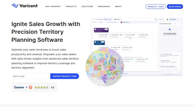 Varicent Territory Planning's website