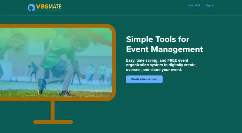 The VBSMate homepage