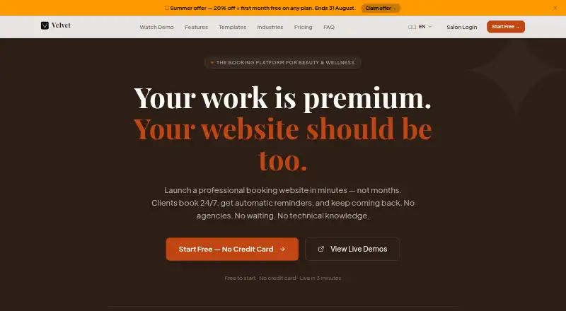 Velvet's website