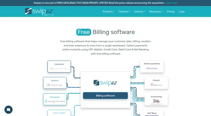 The Swipez homepage