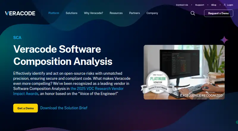 Veracode SCA's website