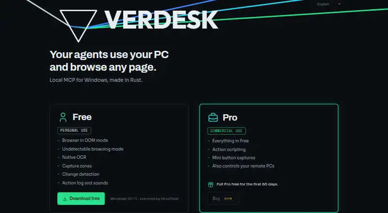 Verdesk's website