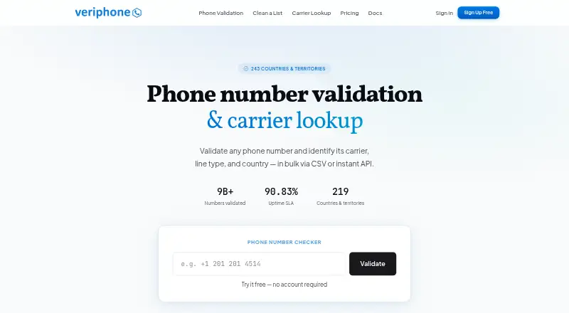 Veriphone's website