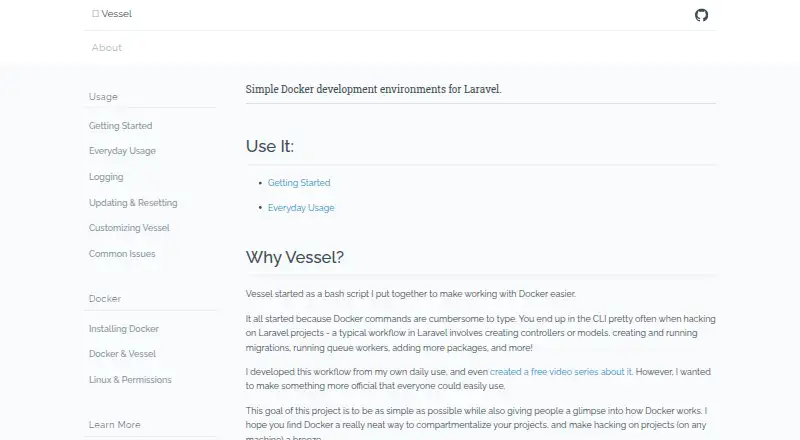 Vessel's website