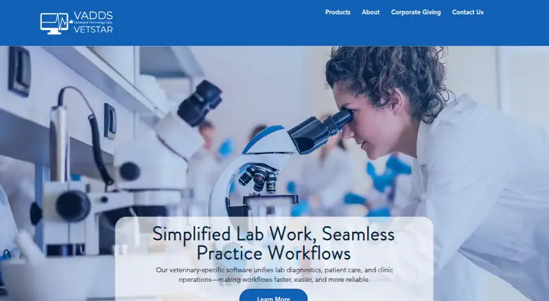 Vetstar's website