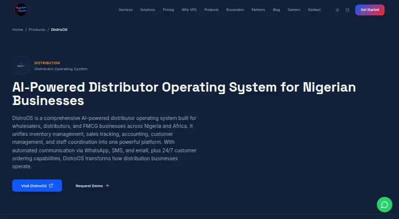 DistroOS's website