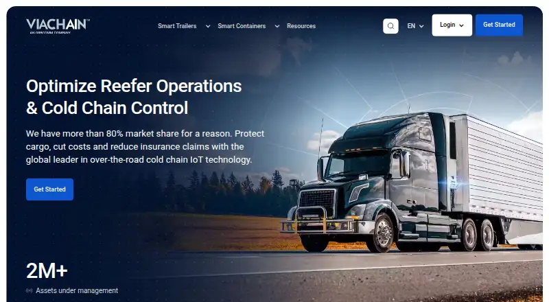 VIACHAIN Reefer Trailer Management (formerly ColdChainView)'s website
