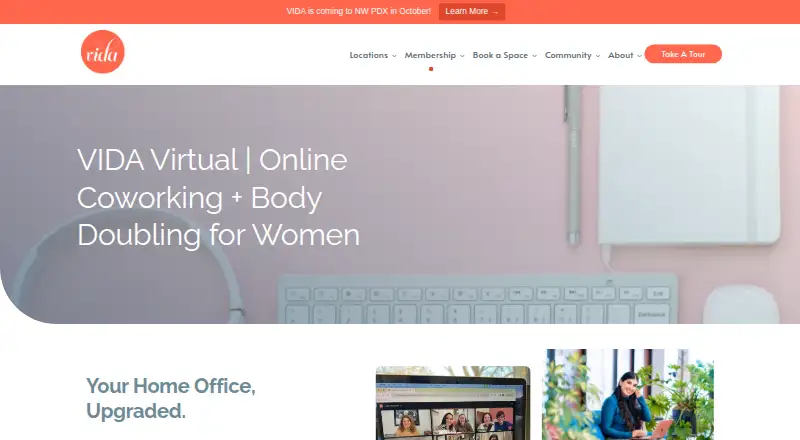 The VIDA Virtual homepage