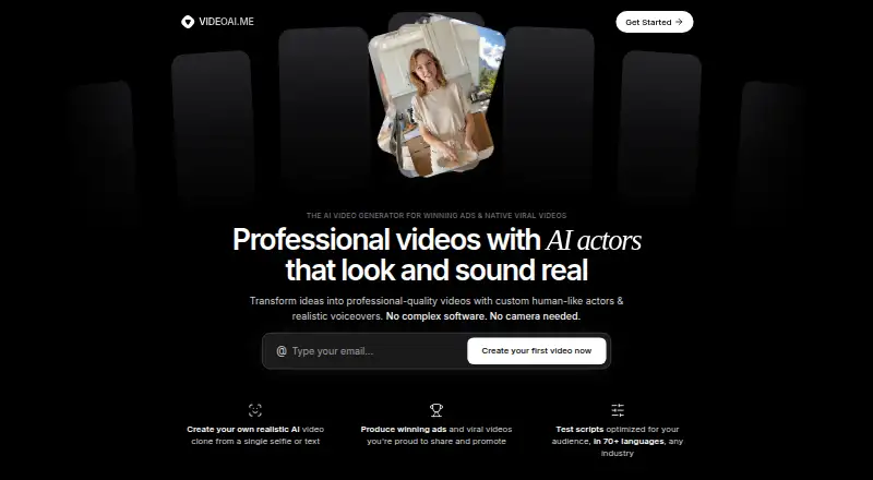 VIDEO AI ME's website