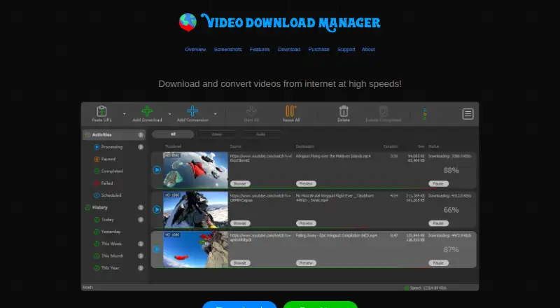 Video Download Manager's website