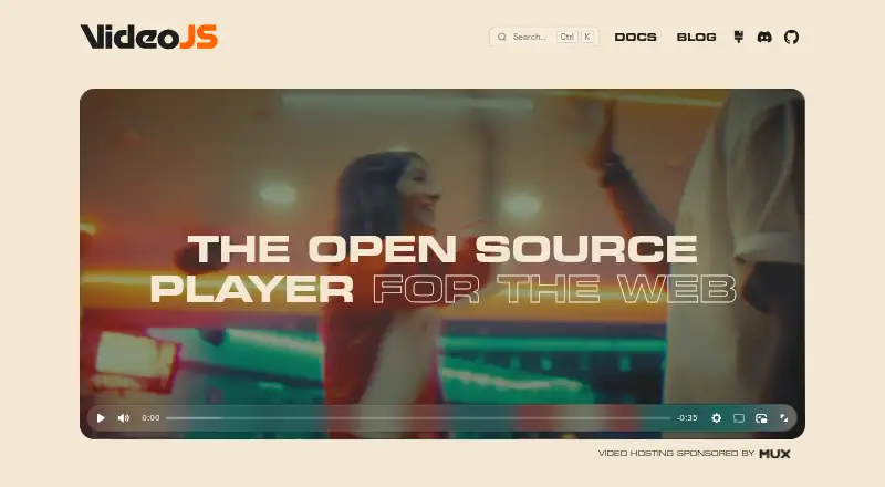Video.js's website